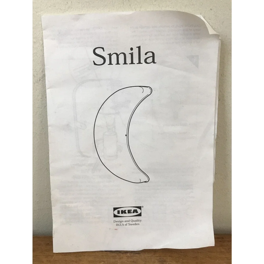 IKEA Smila Crescent Moon Mane Yellow Kids Room Wall Night Light